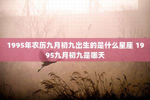 1995年农历九月初九出生的是什么星座 1995九月初九是哪天