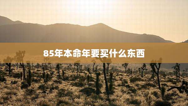 85年本命年要买什么东西