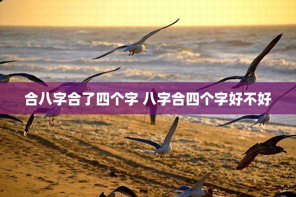 合八字合了四个字 八字合四个字好不好