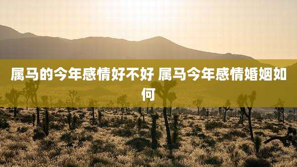 属马的今年感情好不好 属马今年感情婚姻如何