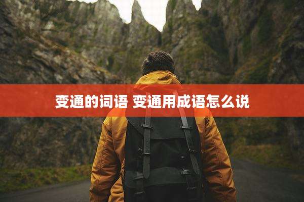 变通的词语 变通用成语怎么说