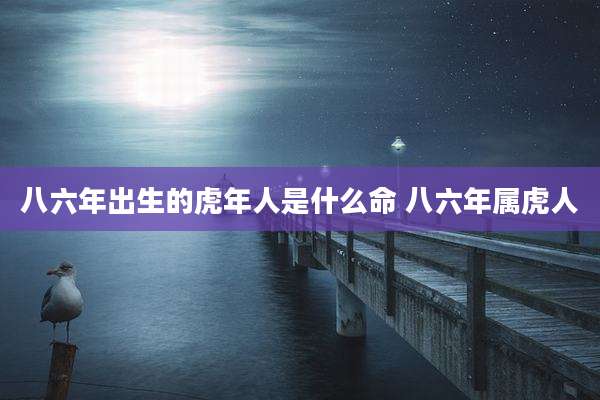 八六年出生的虎年人是什么命 八六年属虎人
