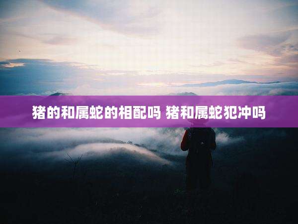 猪的和属蛇的相配吗 猪和属蛇犯冲吗