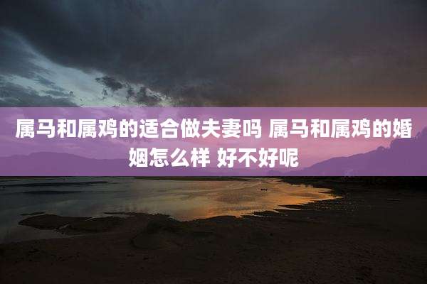 属马和属鸡的适合做夫妻吗 属马和属鸡的婚姻怎么样 好不好呢