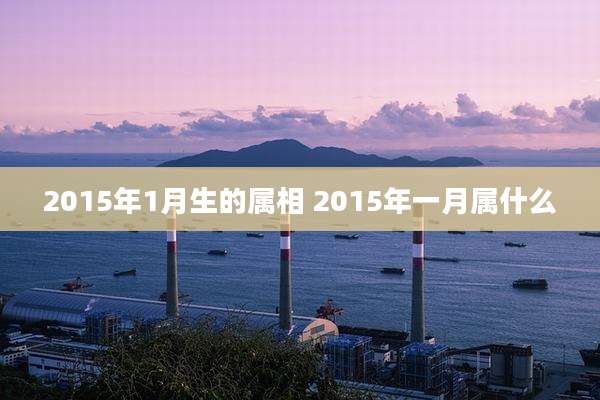 2015年1月生的属相 2015年一月属什么