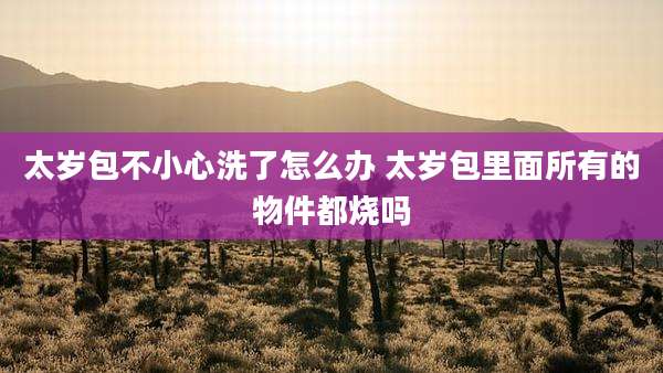 太岁包不小心洗了怎么办 太岁包里面所有的物件都烧吗