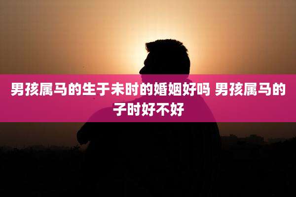 男孩属马的生于未时的婚姻好吗 男孩属马的子时好不好