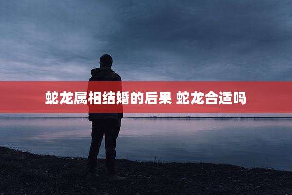 蛇龙属相结婚的后果 蛇龙合适吗