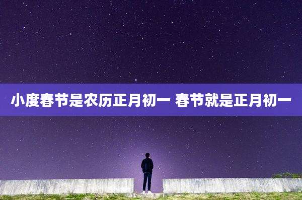 小度春节是农历正月初一 春节就是正月初一