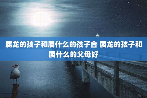 属龙的孩子和属什么的孩子合 属龙的孩子和属什么的父母好