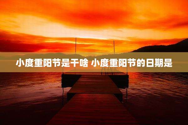 小度重阳节是干啥 小度重阳节的日期是