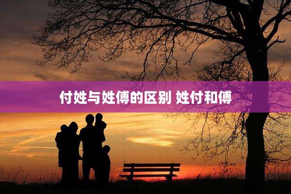 付姓与姓傅的区别 姓付和傅