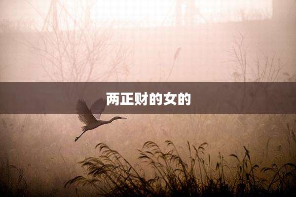 两正财的女的