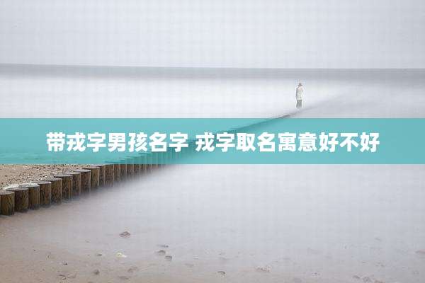 带戎字男孩名字 戎字取名寓意好不好