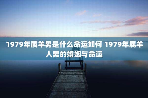 1979年属羊男是什么命运如何 1979年属羊人男的婚姻与命运
