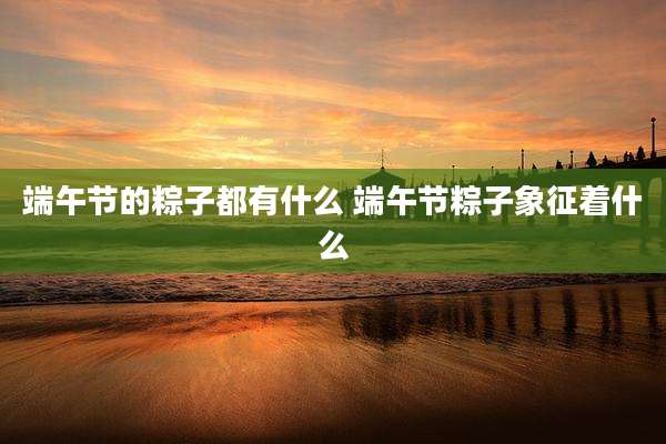 端午节的粽子都有什么 端午节粽子象征着什么