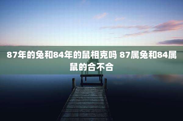 87年的兔和84年的鼠相克吗 87属兔和84属鼠的合不合