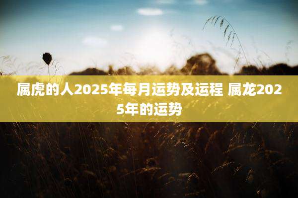 属虎的人2025年每月运势及运程 属龙2025年的运势