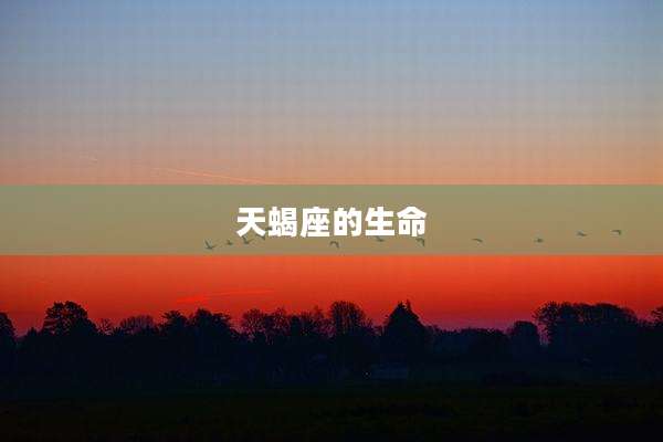 天蝎座的生命