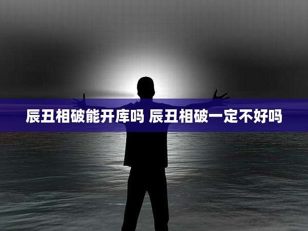辰丑相破能开库吗 辰丑相破一定不好吗