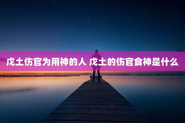 戊土伤官为用神的人 戊土的伤官食神是什么