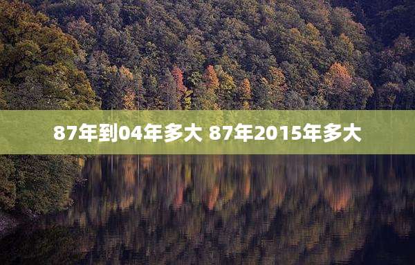 87年到04年多大 87年2015年多大