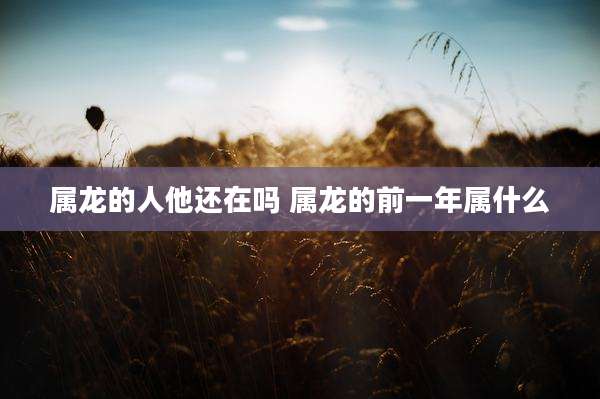 属龙的人他还在吗 属龙的前一年属什么