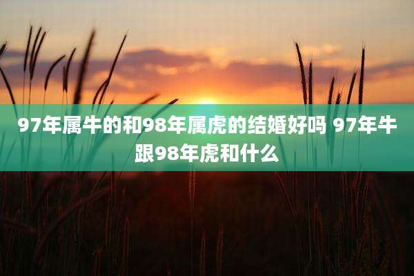 97年属牛的和98年属虎的结婚好吗 97年牛跟98年虎和什么