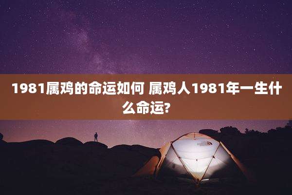 1981属鸡的命运如何 属鸡人1981年一生什么命运?