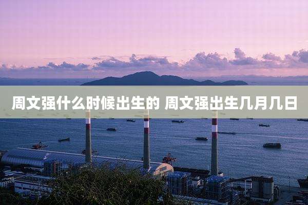 周文强什么时候出生的 周文强出生几月几日