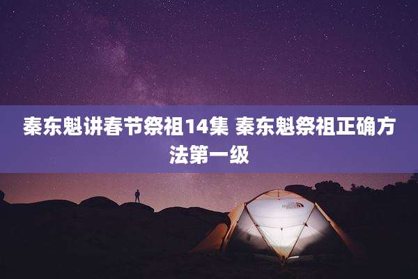 秦东魁讲春节祭祖14集 秦东魁祭祖正确方法第一级