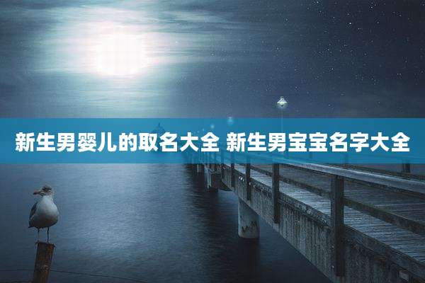 新生男婴儿的取名大全 新生男宝宝名字大全