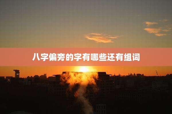 八字偏旁的字有哪些还有组词