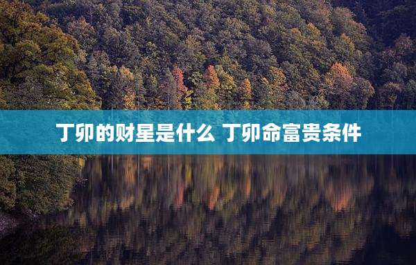 丁卯的财星是什么 丁卯命富贵条件