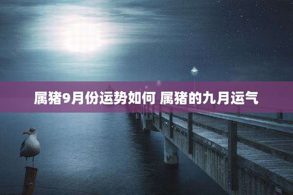 属猪9月份运势如何 属猪的九月运气