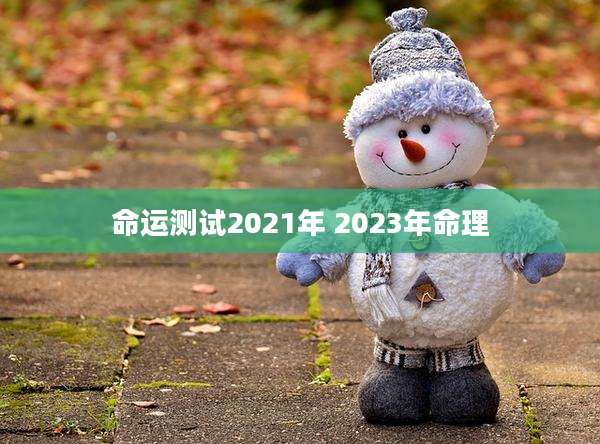 命运测试2021年 2023年命理