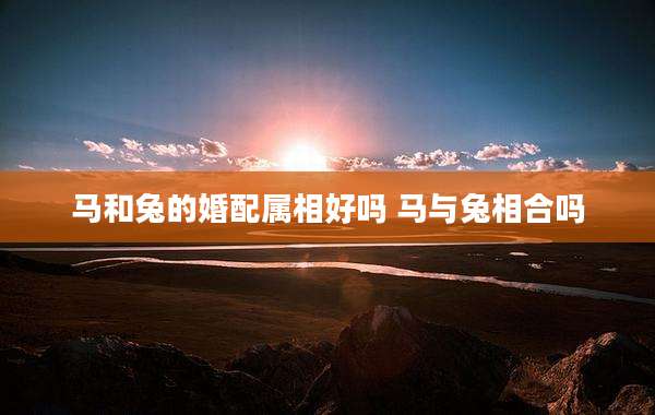 马和兔的婚配属相好吗 马与兔相合吗