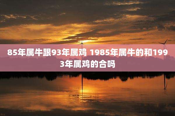 85年属牛跟93年属鸡 1985年属牛的和1993年属鸡的合吗
