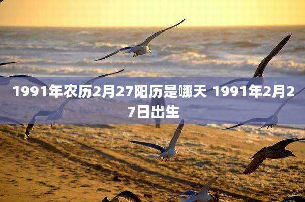 1991年农历2月27阳历是哪天 1991年2月27日出生