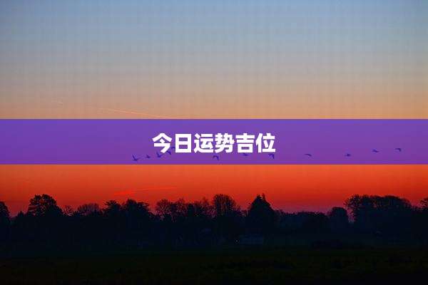 今日运势吉位