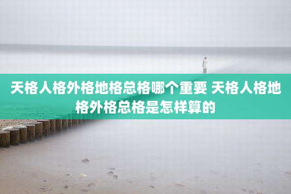 天格人格外格地格总格哪个重要 天格人格地格外格总格是怎样算的