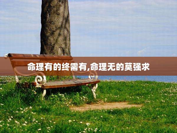 命理有的终需有,命理无的莫强求