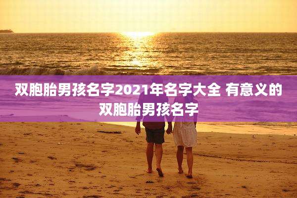 双胞胎男孩名字2021年名字大全 有意义的双胞胎男孩名字