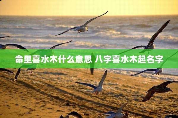 命里喜水木什么意思 八字喜水木起名字