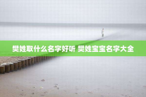 樊姓取什么名字好听 樊姓宝宝名字大全