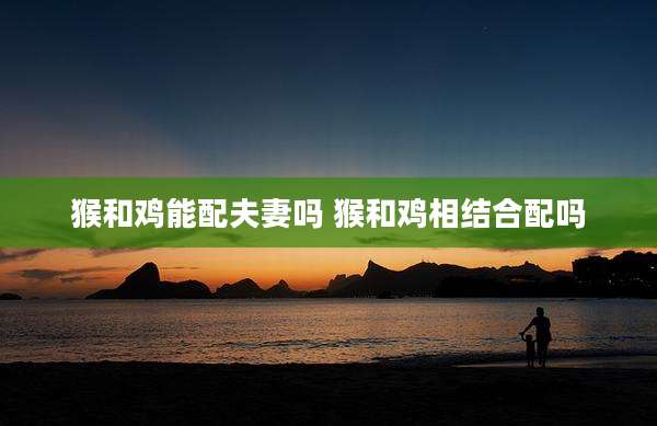 猴和鸡能配夫妻吗 猴和鸡相结合配吗