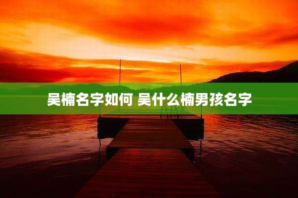 吴楠名字如何 吴什么楠男孩名字