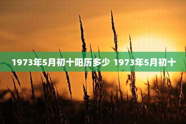 1973年5月初十阳历多少 1973年5月初十