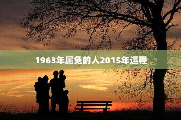 1963年属兔的人2015年运程