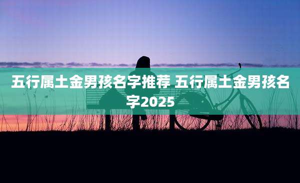 五行属土金男孩名字推荐 五行属土金男孩名字2025